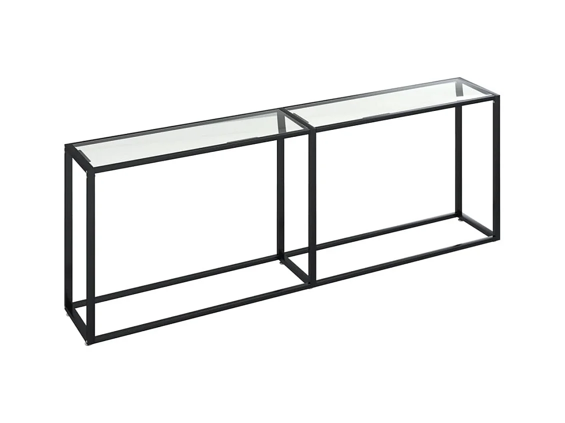 Table console Transparent 220x35x75,5 cm Verre trempé