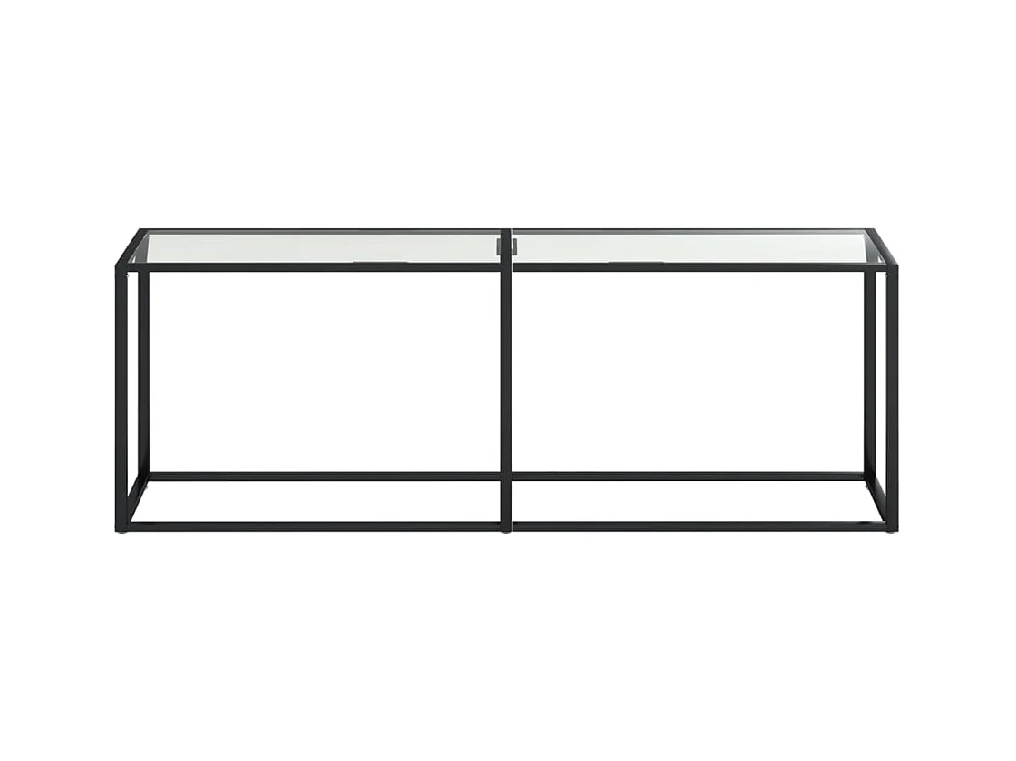 Table console Transparent 220x35x75,5 cm Verre trempé