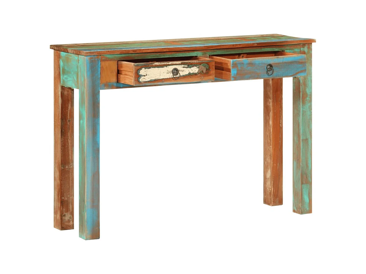 Table console 110x30x75 cm bois massif de récupération