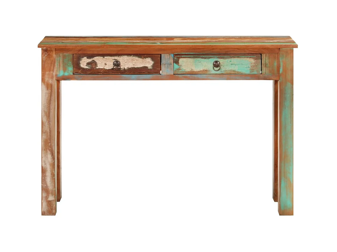 Table console 110x30x75 cm bois massif de récupération