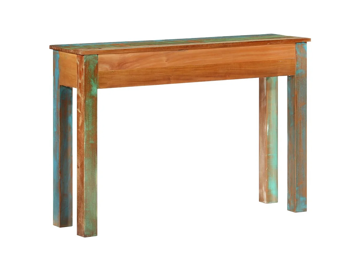 Table console 110x30x75 cm bois massif de récupération