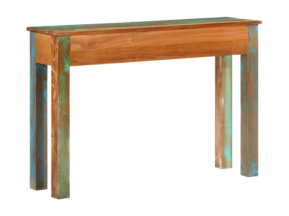 Mesa consola madera maciza reciclada 110x30x75 cm