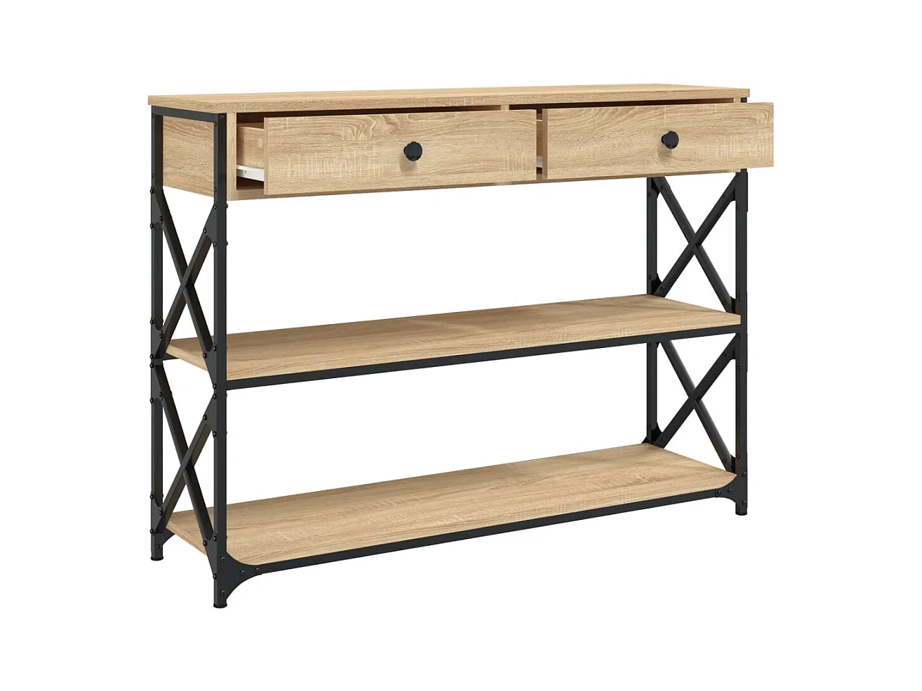 Mesa consola madera de ingeniería roble Sonoma 100x28x75 cmm