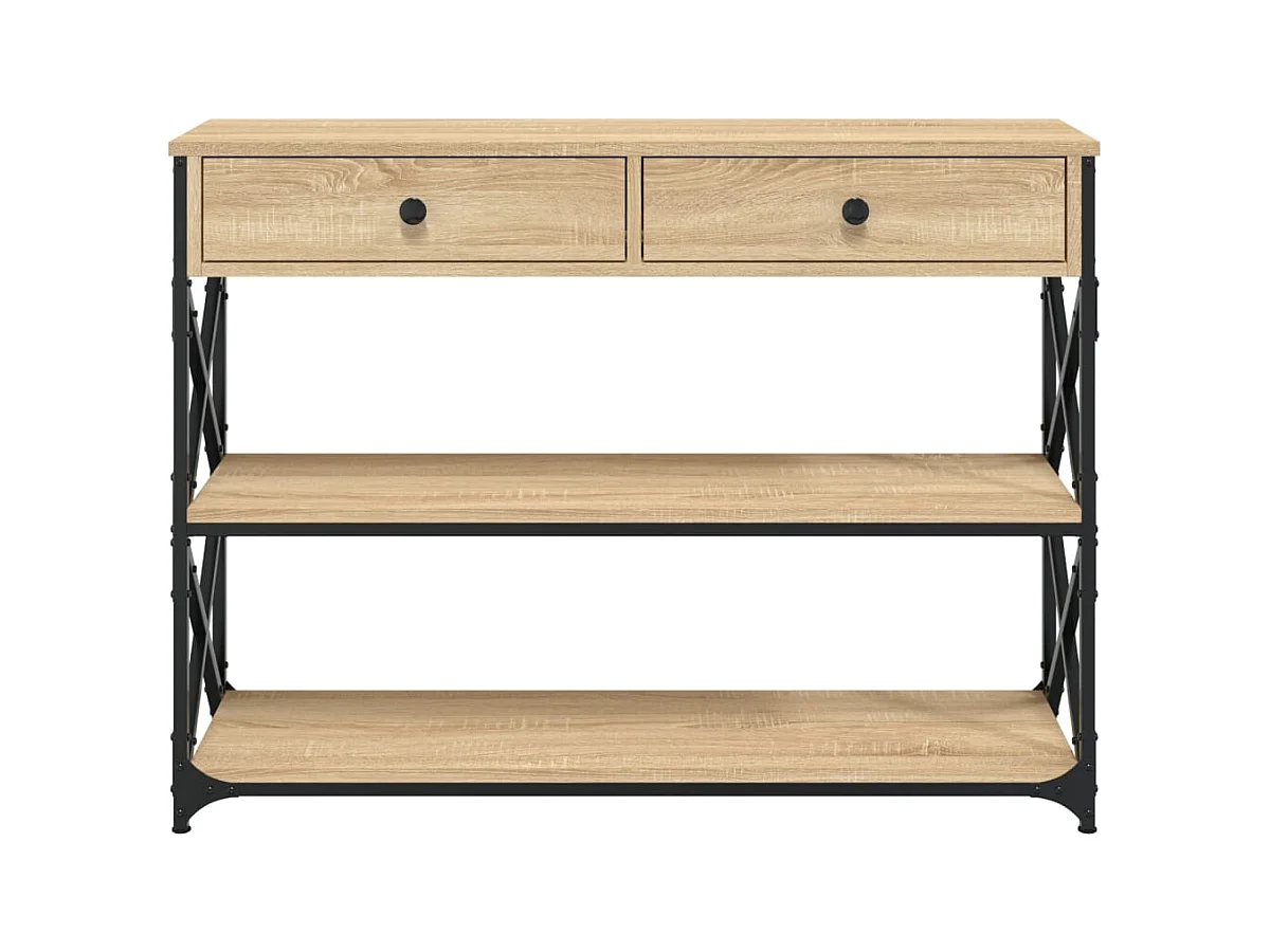 Mesa consola madera de ingeniería roble Sonoma 100x28x75 cmm