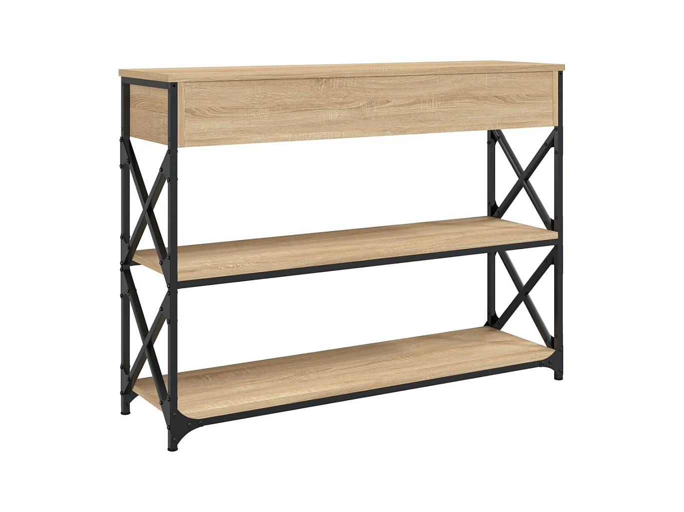 Mesa consola madera de ingeniería roble Sonoma 100x28x75 cmm