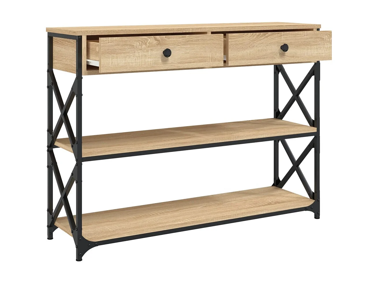 Mesa consola madera de ingeniería roble Sonoma 100x28x75 cmm