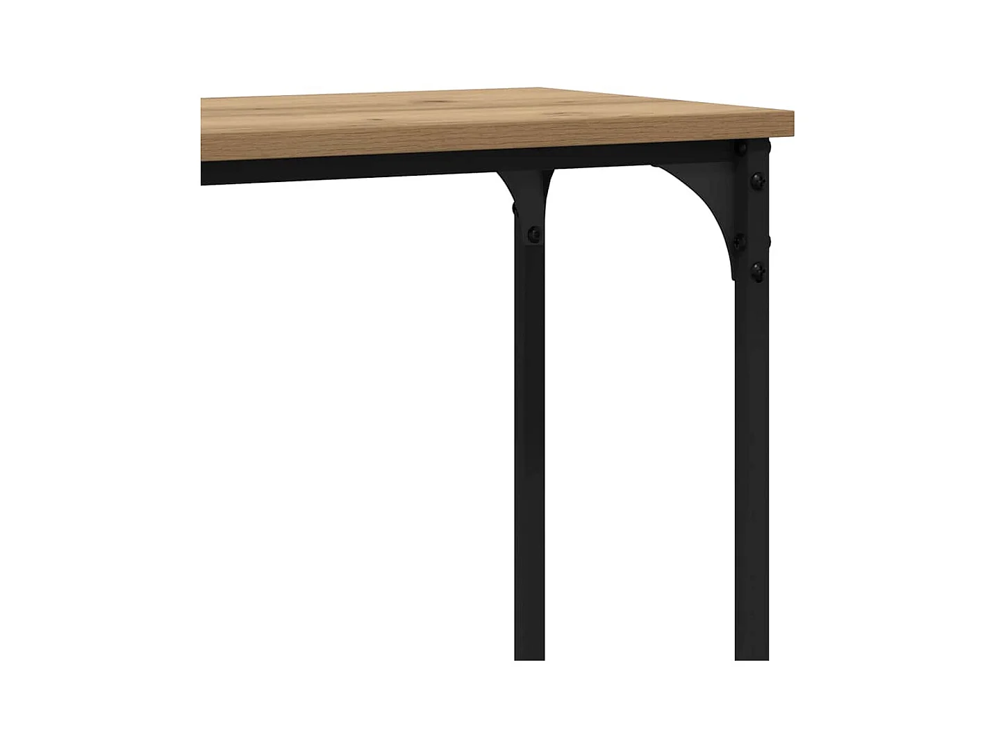 Table console avec étagère chêne artisanal 160 x 29 x 80 cm