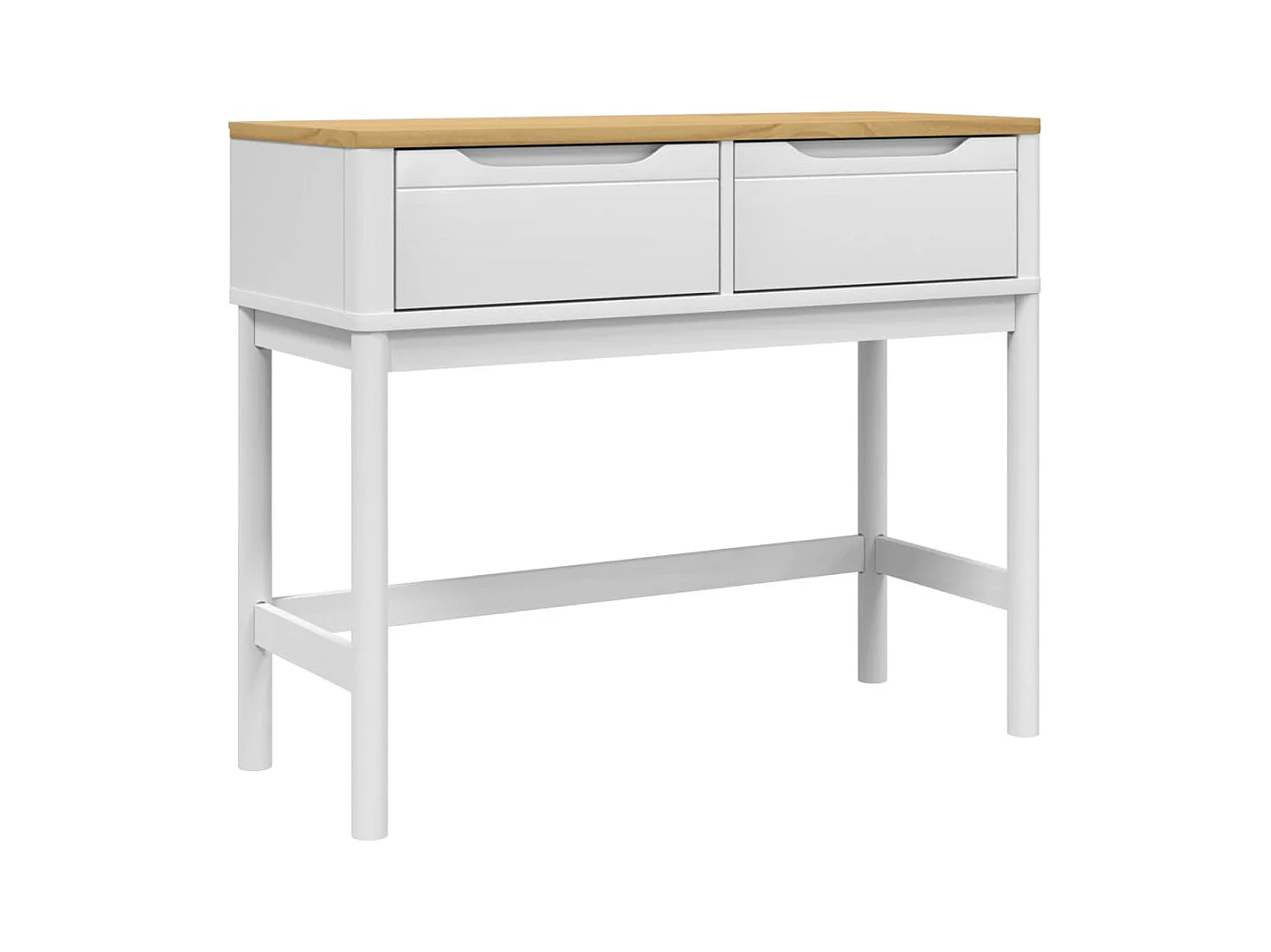 Mesa consola FLORO madera maciza de pino blanco 89,5x36,5x73 cm