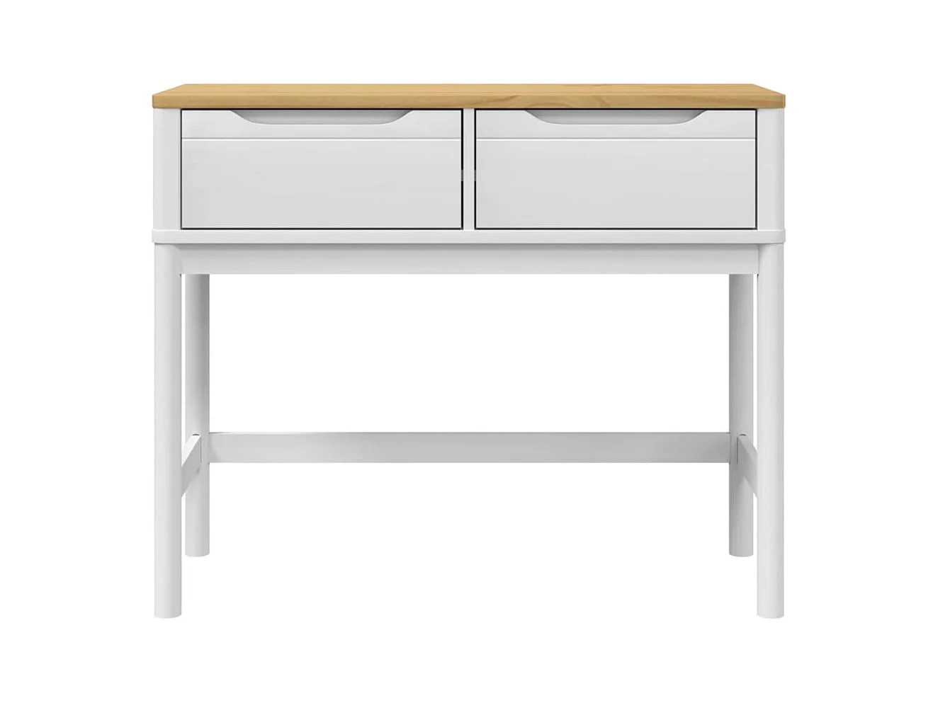 Mesa consola FLORO madera maciza de pino blanco 89,5x36,5x73 cm