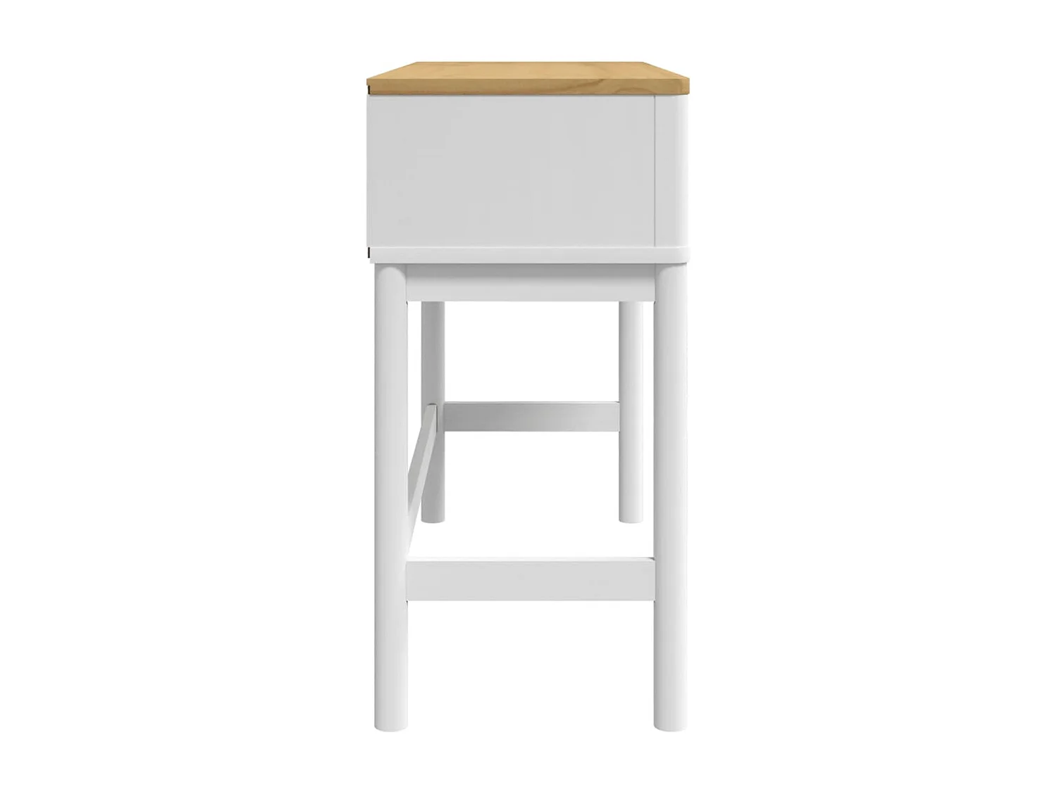 Table console FLORO blanc 89,5x36,5x73 cm bois de pin massif
