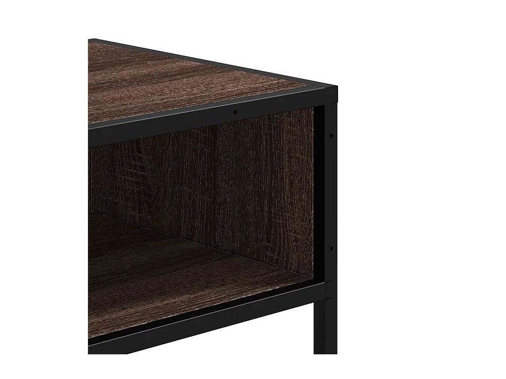 Mesa consola madera de ingeniería marrón roble 90x35x80 cm