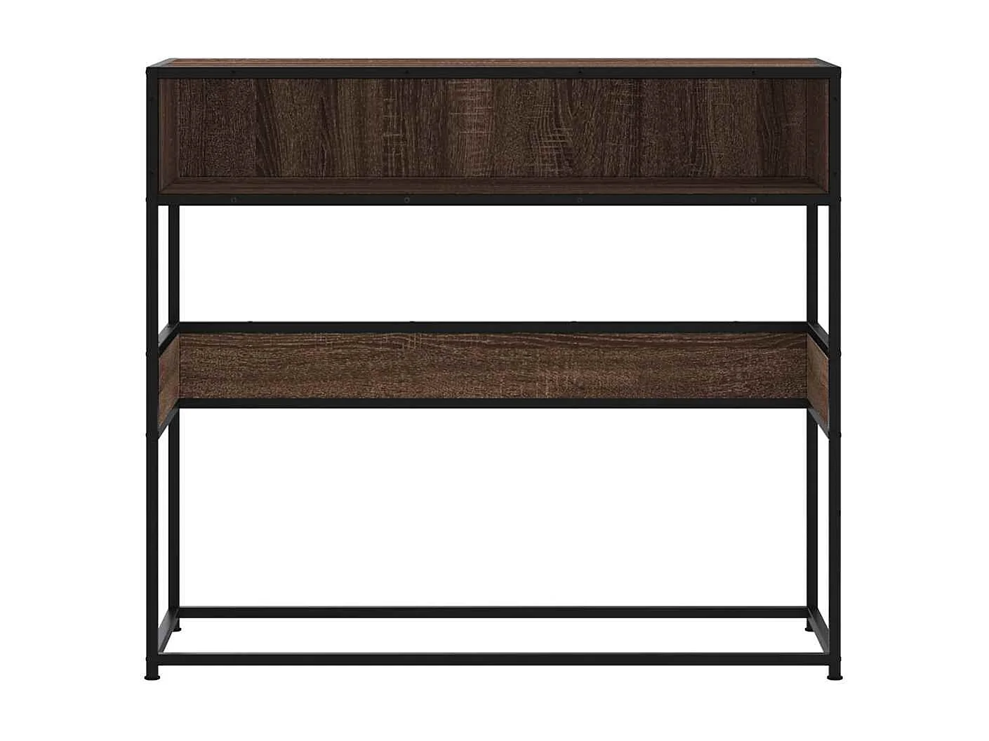 Mesa consola 90x35x80 cm derivados madeira carvalho castanho