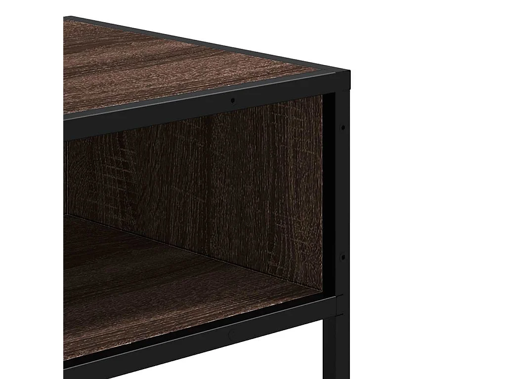 Mesa consola 90x35x80 cm derivados madeira carvalho castanho