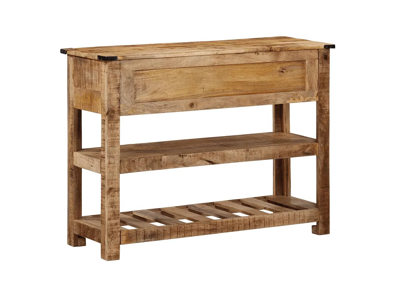 Mesa consola de madera maciza de mango 100x35x75 cm
