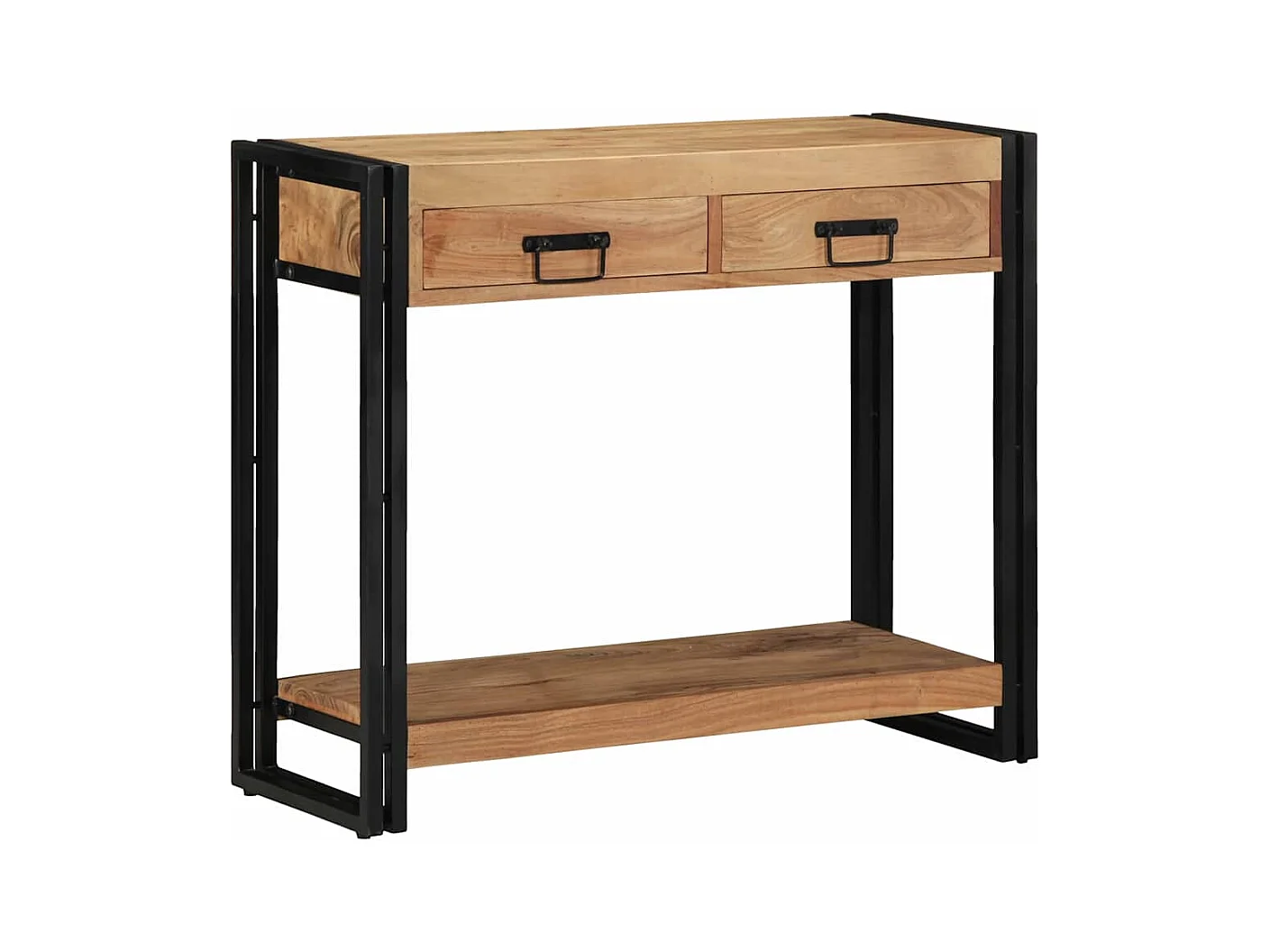 Mesa Consola Marrón 90 x 33 x 75 cm madera maciza de acacia