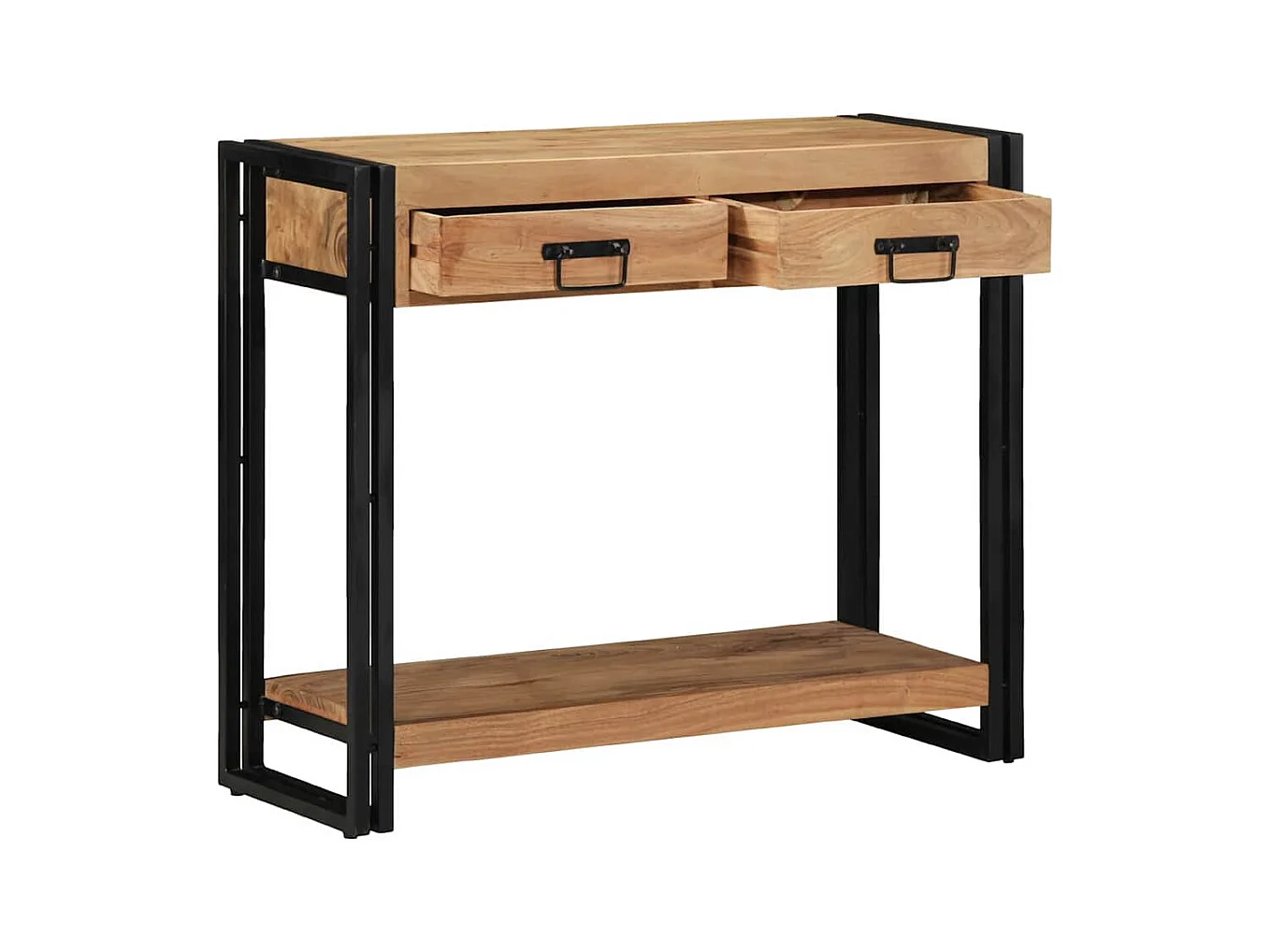 Mesa Consola Marrón 90 x 33 x 75 cm madera maciza de acacia