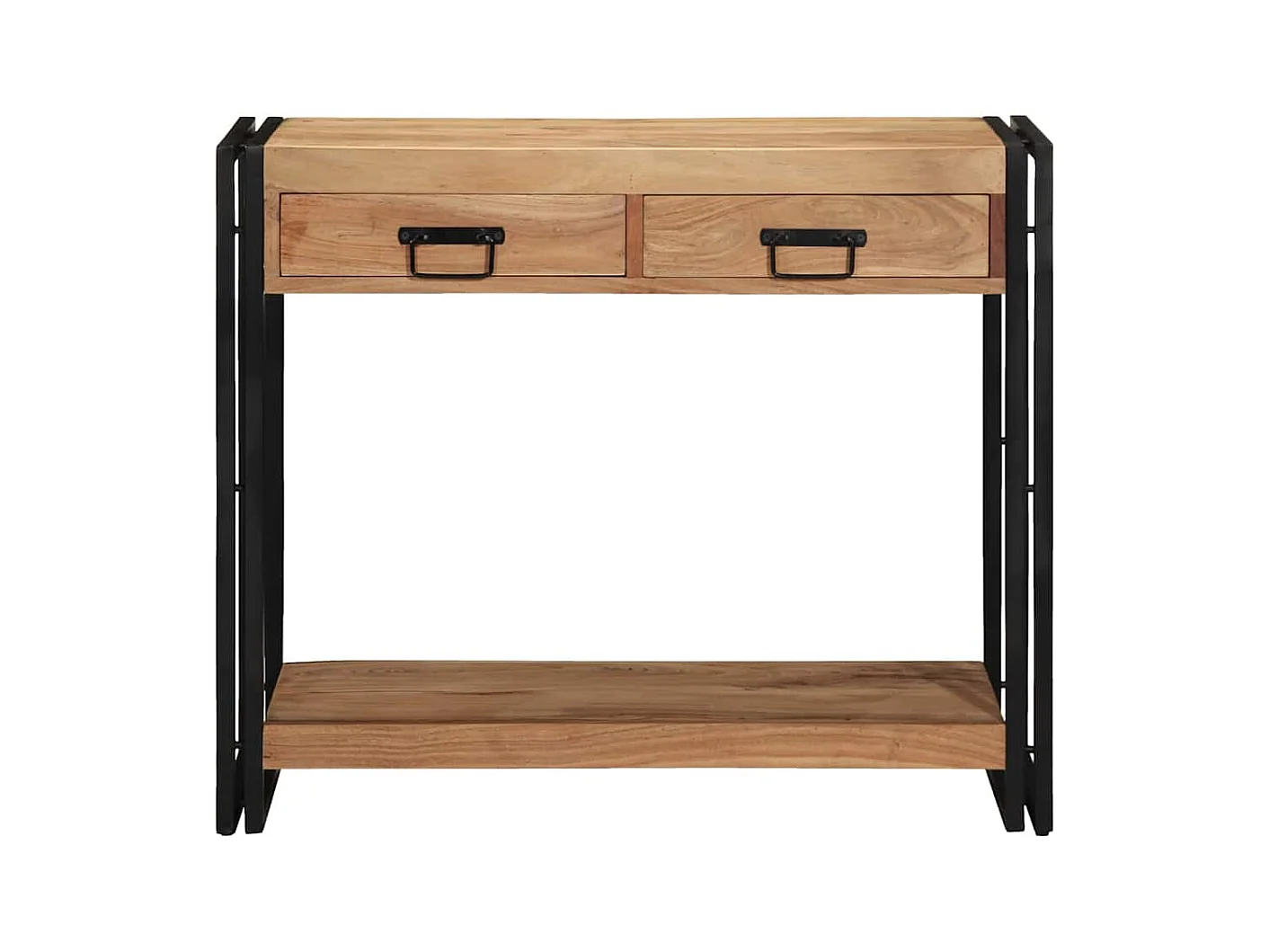 Mesa Consola Marrón 90 x 33 x 75 cm madera maciza de acacia