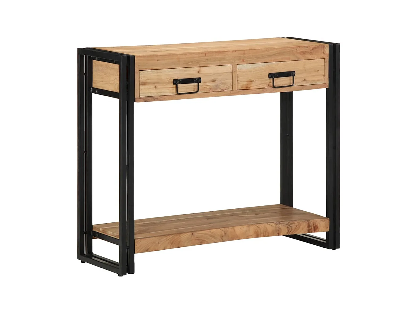 Mesa Consola Marrón 90 x 33 x 75 cm madera maciza de acacia