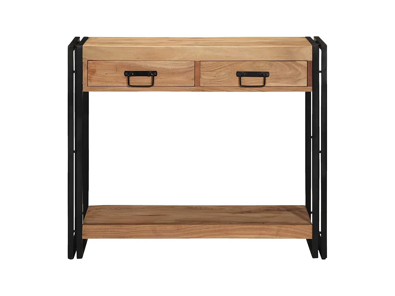 Mesa Consola Marrón 90 x 33 x 75 cm madera maciza de acacia