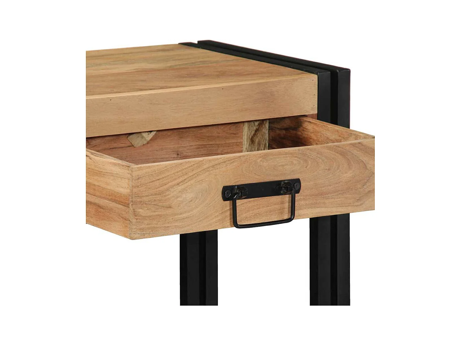 Mesa Consola Marrón 90 x 33 x 75 cm madera maciza de acacia