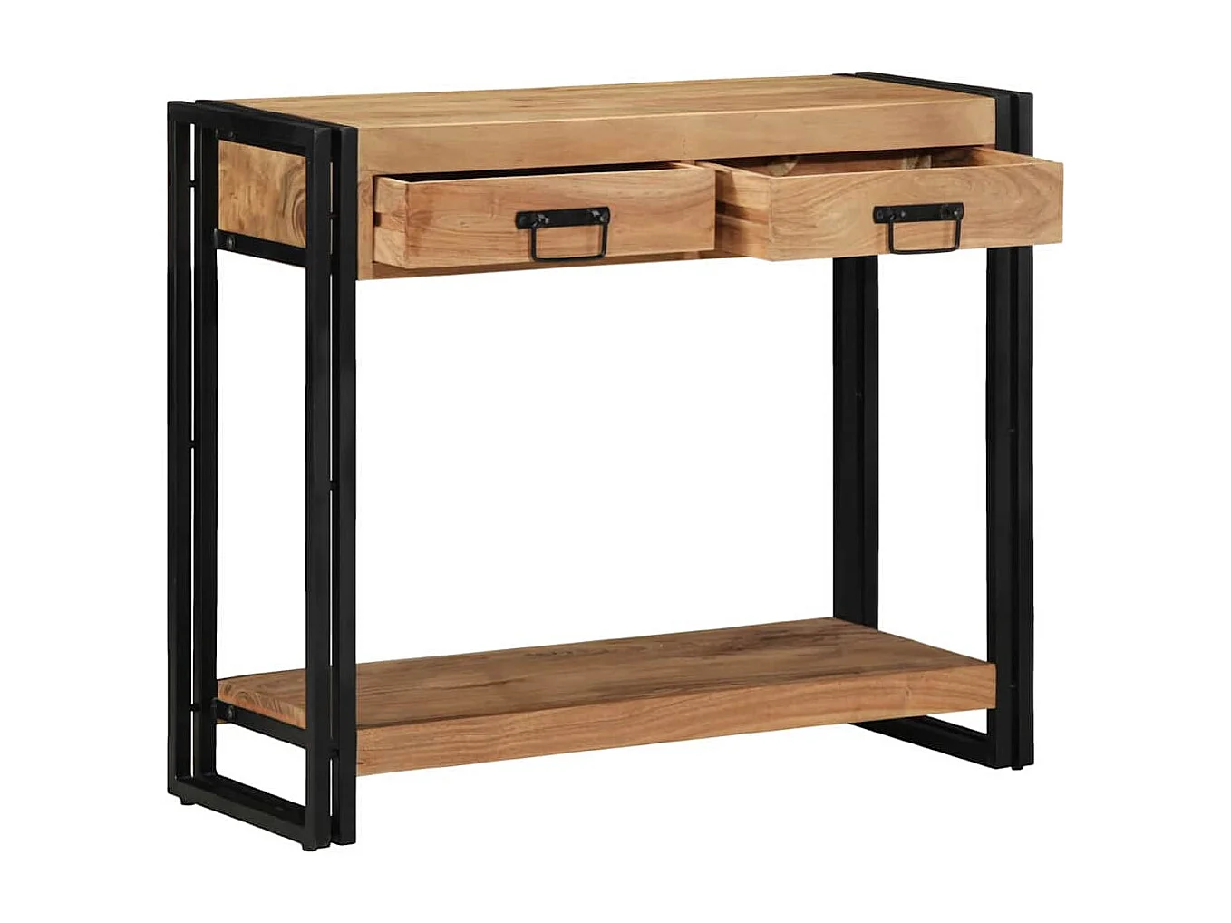 Mesa Consola Marrón 90 x 33 x 75 cm madera maciza de acacia