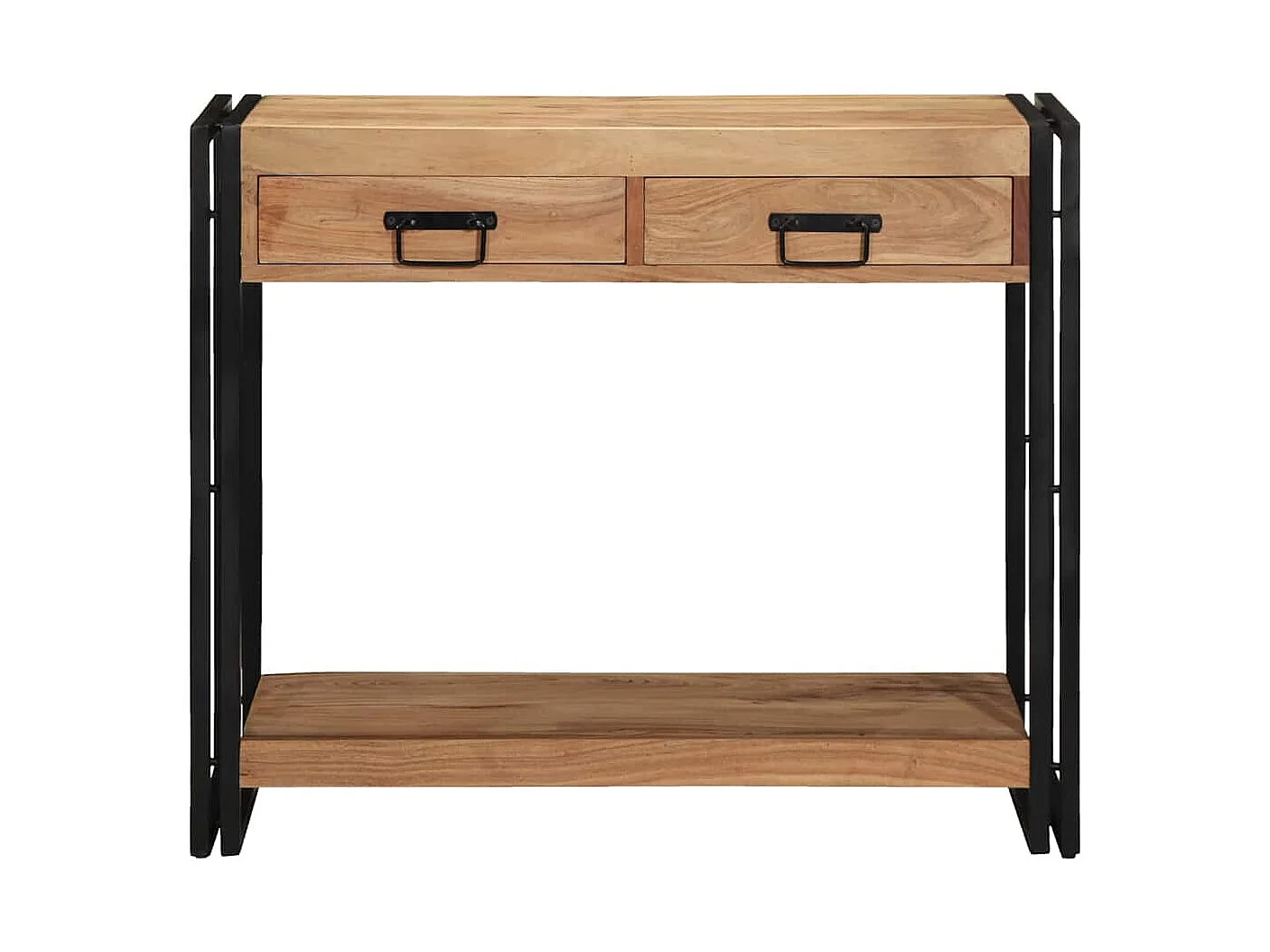 Mesa Consola Marrón 90 x 33 x 75 cm madera maciza de acacia