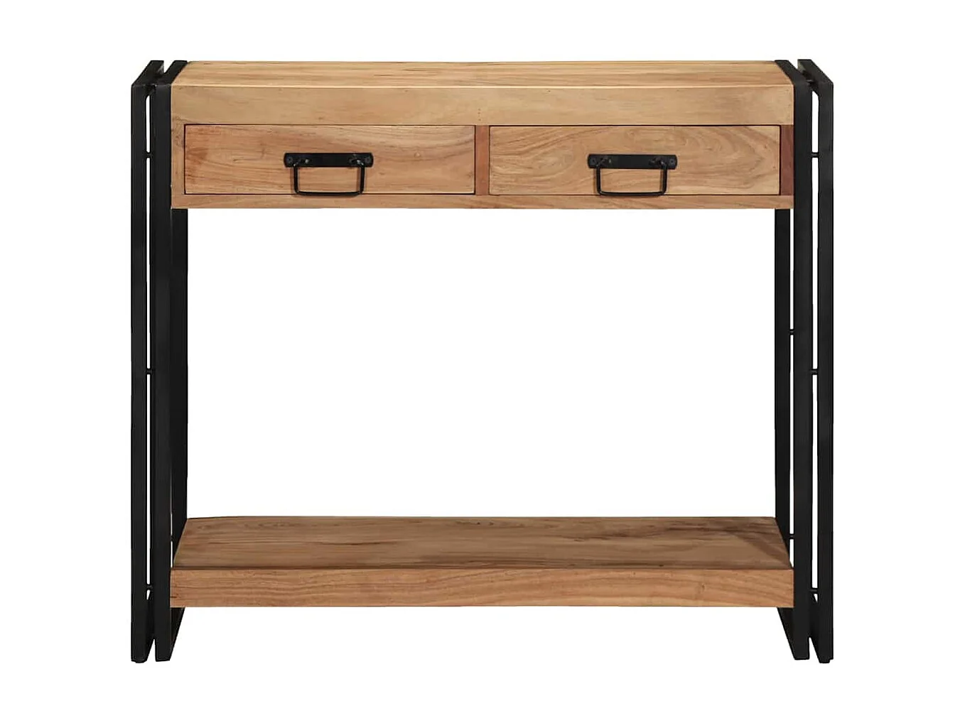 Mesa Consola Marrón 90 x 33 x 75 cm madera maciza de acacia