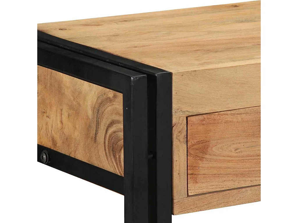 Mesa Consola Marrón 90 x 33 x 75 cm madera maciza de acacia