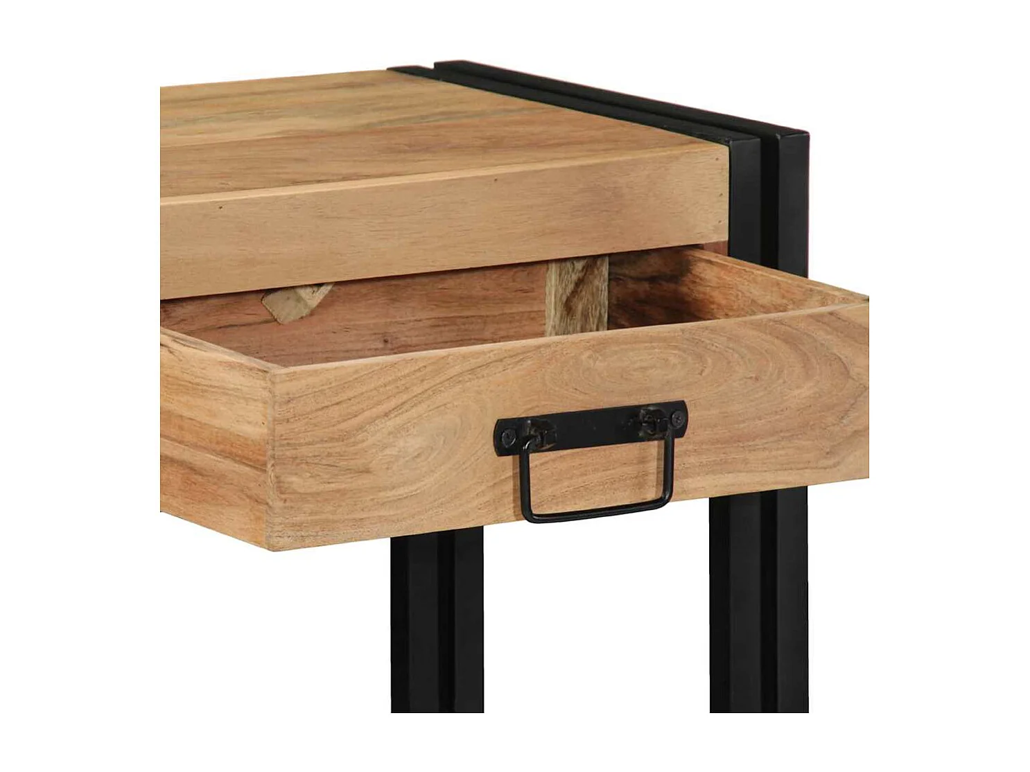 Mesa Consola Marrón 90 x 33 x 75 cm madera maciza de acacia