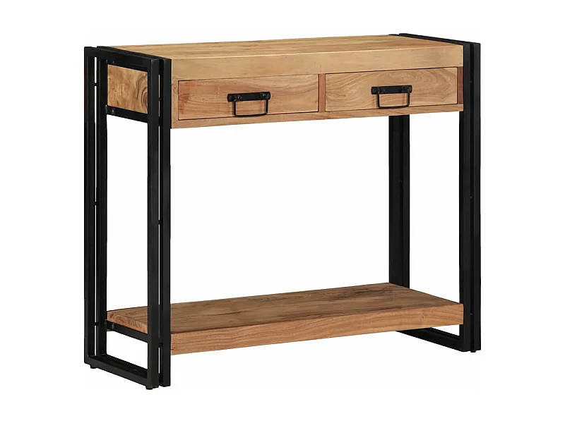 Aparador Castanho 90 x 33 x 75 cm Madeira de acácia maciça