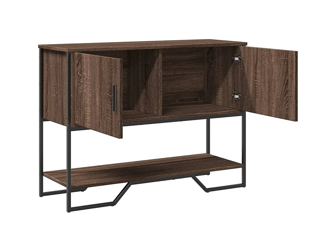 Mesa consola madera de ingeniería marrón roble 100x35x74,5 cm