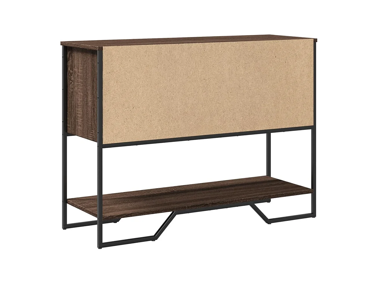 Mesa consola madera de ingeniería marrón roble 100x35x74,5 cm