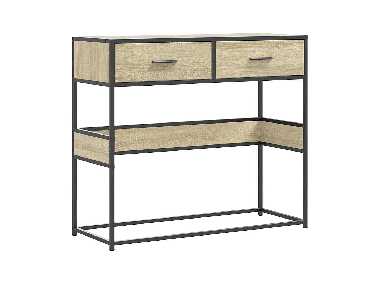 Mesa consola de madera de ingeniería roble Sonoma 90x35x80 cm