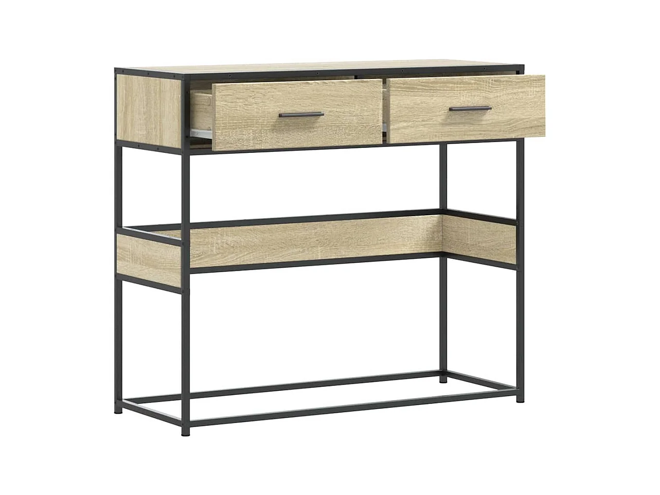 Mesa consola de madera de ingeniería roble Sonoma 90x35x80 cm