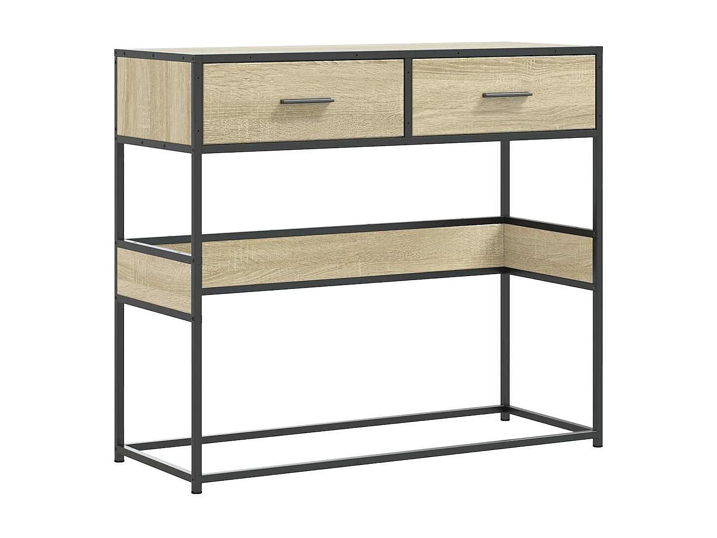 Wandtafel 90x35x80 cm bewerkt hout sonoma eikenkleurig