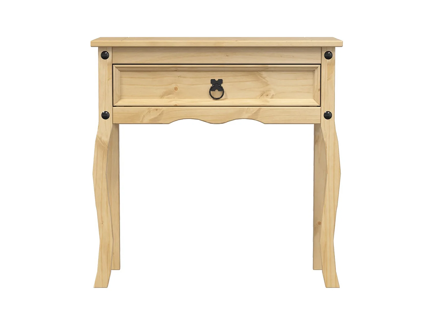 Table console Corona 73x35x73 cm bois de pin massif