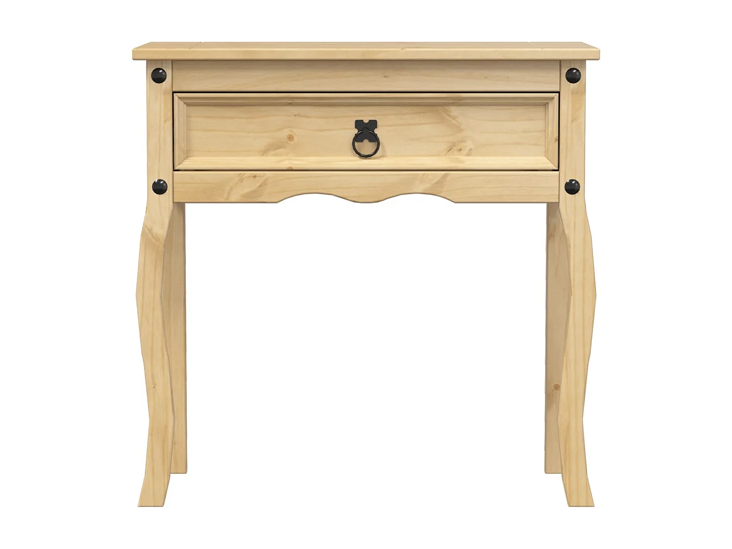 Table console Corona 73x35x73 cm bois de pin massif