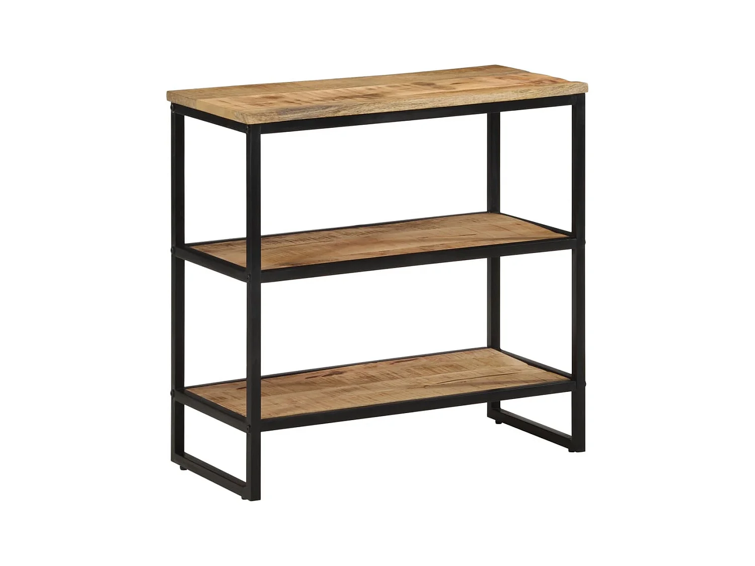 Mesa consola madera maciza de mango rugosa 70x35x70 cm