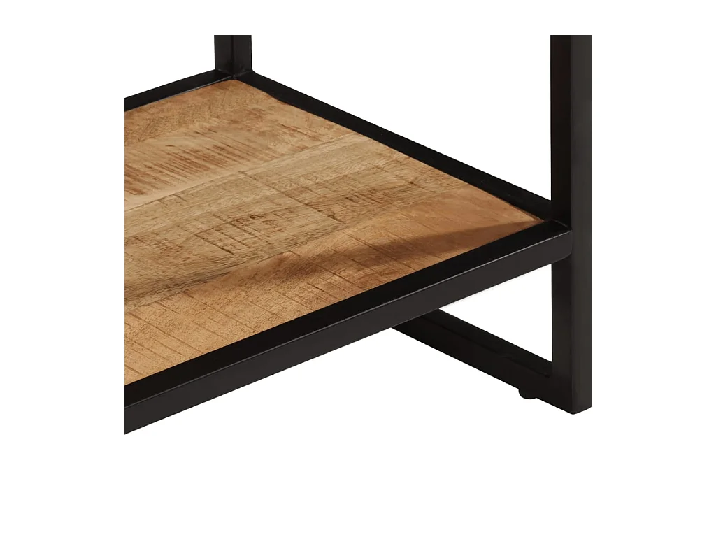 Mesa consola madera maciza de mango rugosa 70x35x70 cm