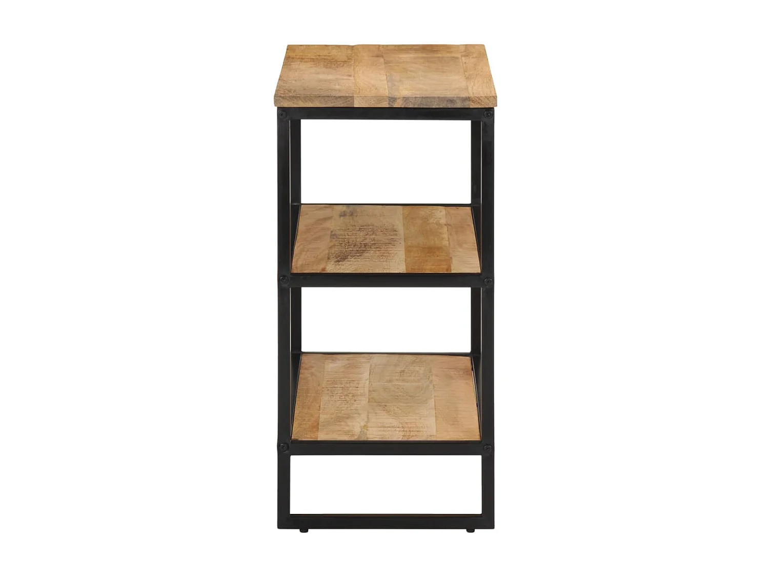 Mesa consola madera maciza de mango rugosa 70x35x70 cm