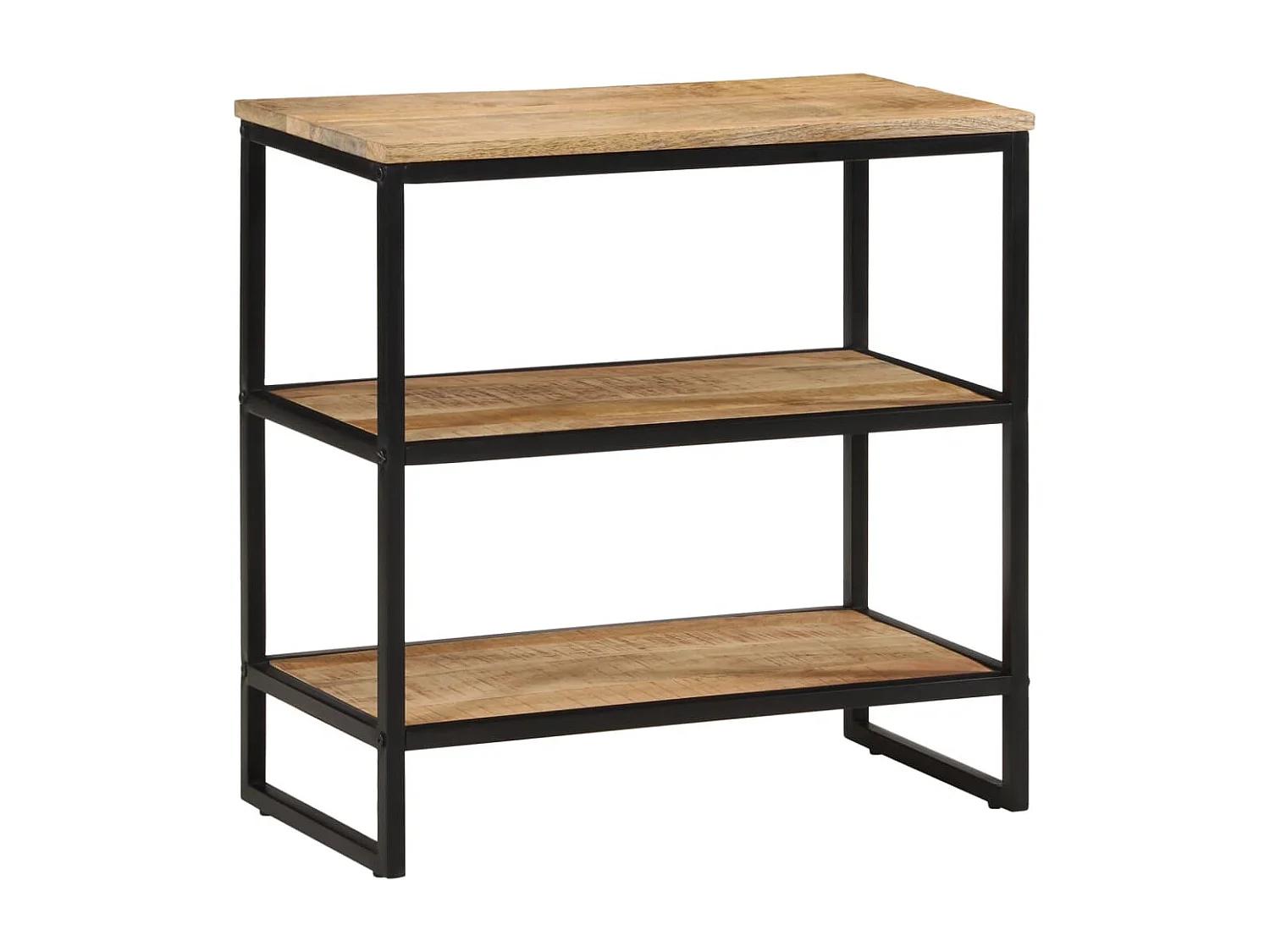 Mesa consola madera maciza de mango rugosa 70x35x70 cm