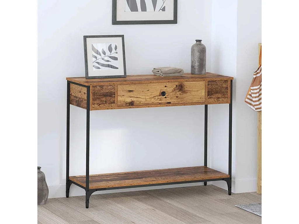 Table console Bois ancien 100 x 34.5 x 75 cm Bois d'ingénierie