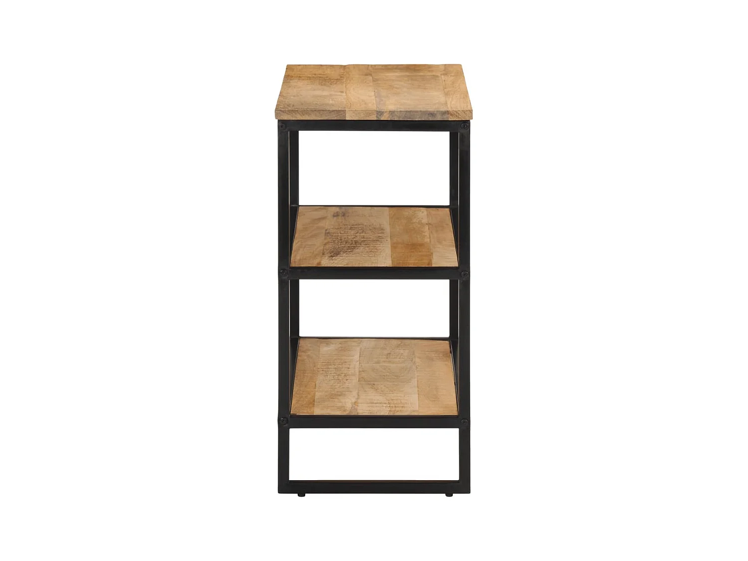 Mesa consola madera maciza de mango rugosa 100x35x70 cm