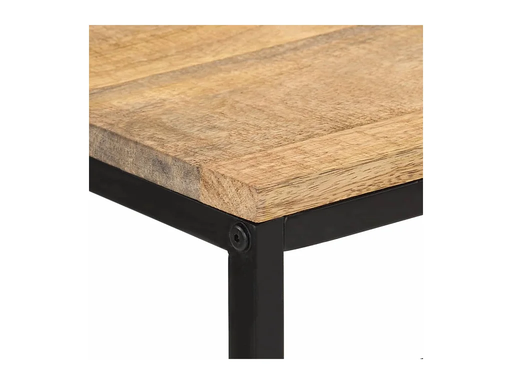 Mesa consola madera maciza de mango rugosa 100x35x70 cm