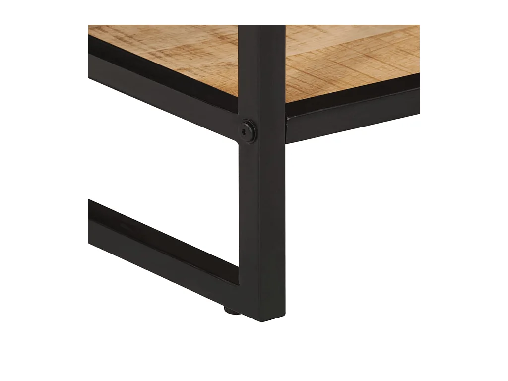 Mesa consola madera maciza de mango rugosa 100x35x70 cm