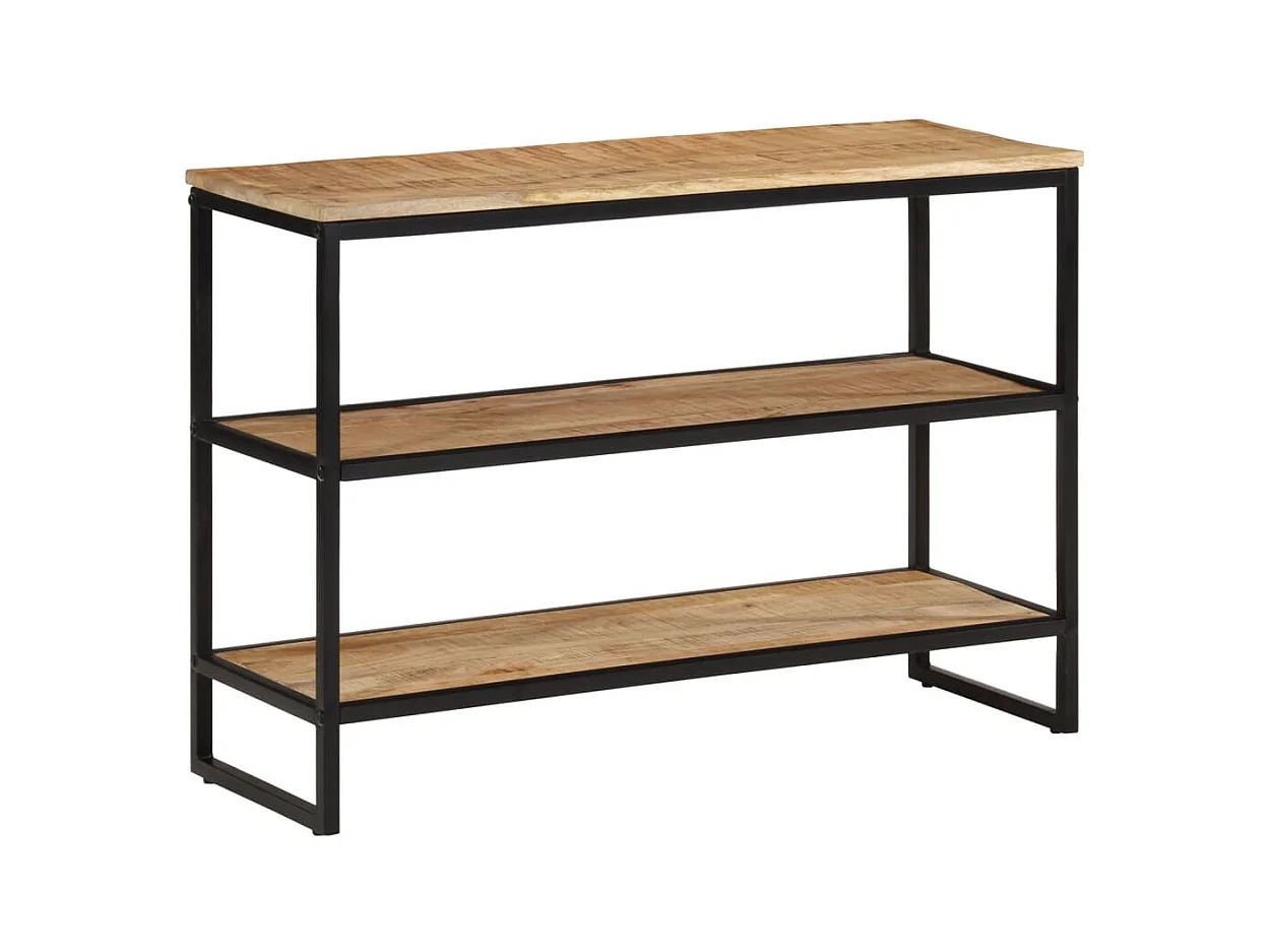 Mesa consola madera maciza de mango rugosa 100x35x70 cm