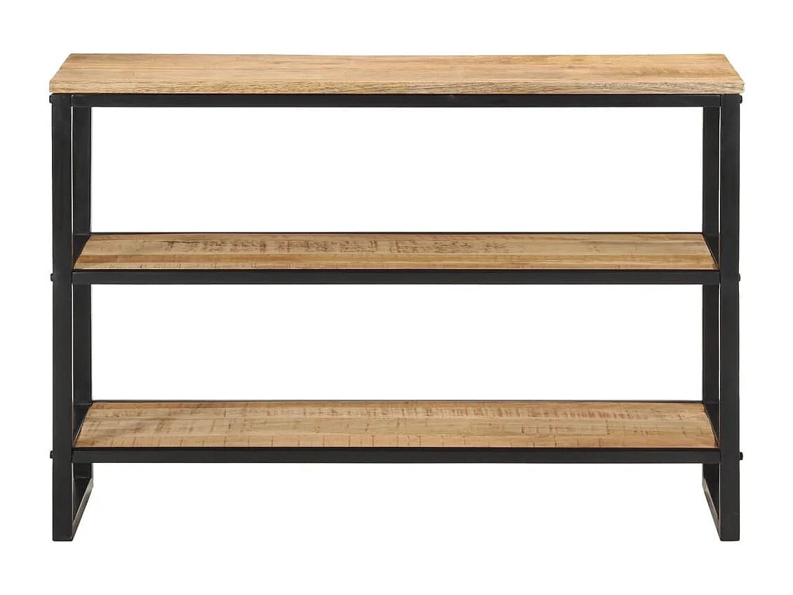 Mesa consola madera maciza de mango rugosa 100x35x70 cm