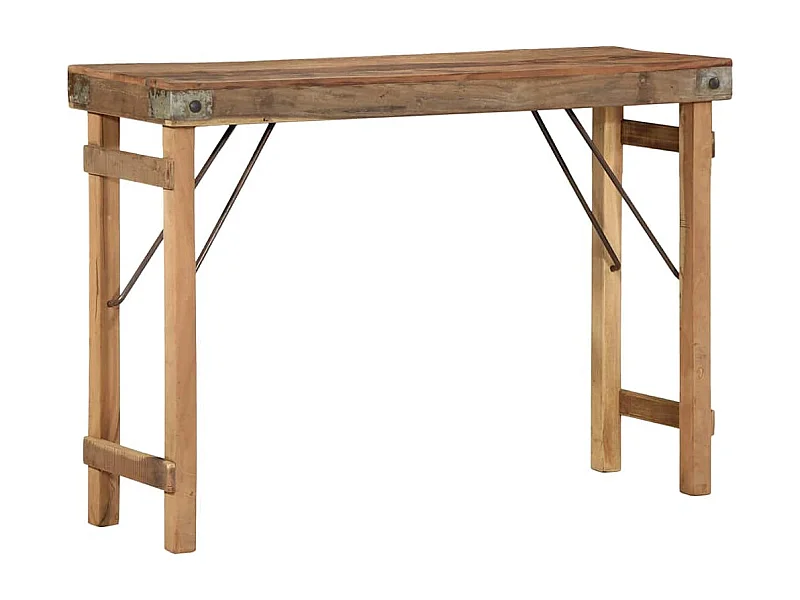 Mesa Consola Marrón 110 x 35 x 76 cm Madera maciza recuperada