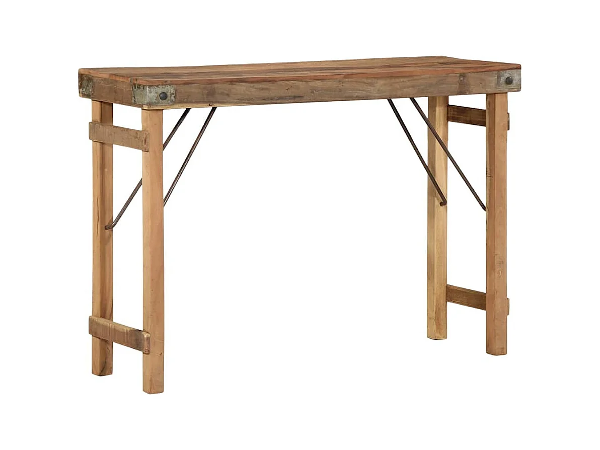 Mesa Consola Marrón 110 x 35 x 76 cm Madera maciza recuperada