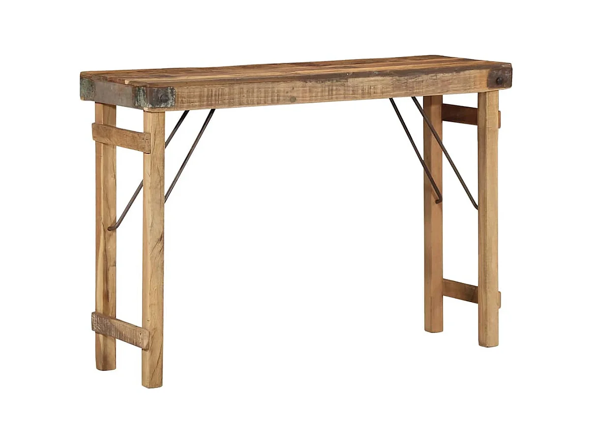 Mesa Consola Marrón 110 x 35 x 76 cm Madera maciza recuperada